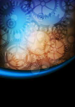 Royalty Free Clipart Image of an Abstract Gear Background