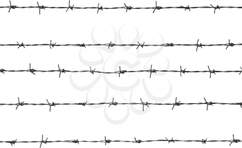 Royalty Free Clipart Image of  Barbed Wire
