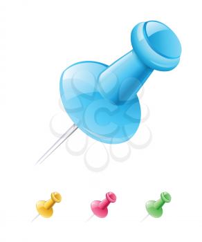 Royalty Free Clipart Image of a Pushpin