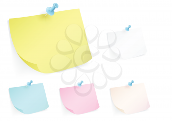 Royalty Free Clipart Image of Post-It Notes