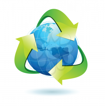 Royalty Free Clipart Image of a Recycling Symbol