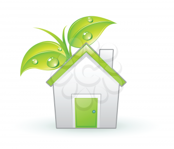 Royalty Free Clipart Image of a Green House