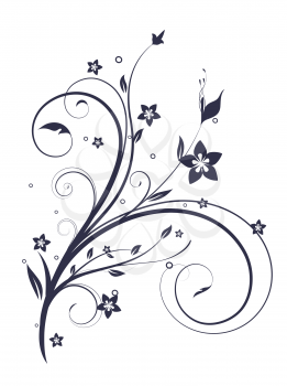 Royalty Free Clipart Image of a Floral Element