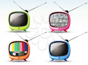 Royalty Free Clipart Image of Television Sets