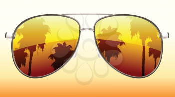 Royalty Free Clipart Image of Aviator Sunglasses