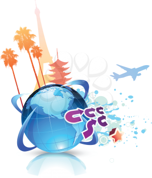 Royalty Free Clipart Image of a Travel Background