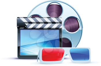 Royalty Free Clipart Image of a Film Background