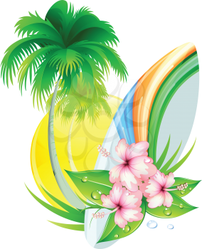 Royalty Free Clipart Image of a Tropical Background