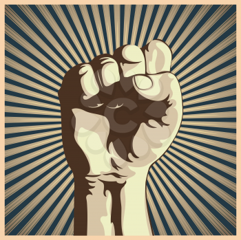 Royalty Free Clipart Image of a Clenched Fist