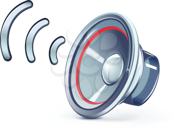 Royalty Free Clipart Image of a Speaker Icon