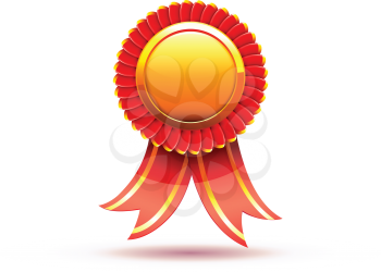 Royalty Free Clipart Image of a Red Badge