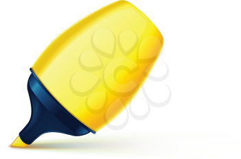 Royalty Free Clipart Image of a Yellow Marker