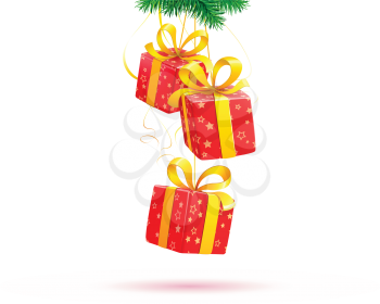 Royalty Free Clipart Image of Christmas Decorations