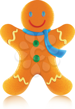 Royalty Free Clipart Image of a Gingerbread Cookie