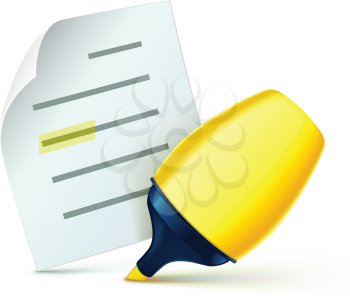 Royalty Free Clipart Image of a Highlighter