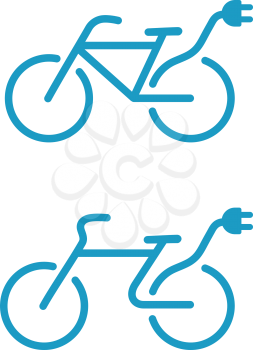 Royalty Free Clipart Image of an Electric Bicycle Icon
