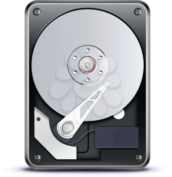 Royalty Free Clipart Image of a Hard Drive Disk