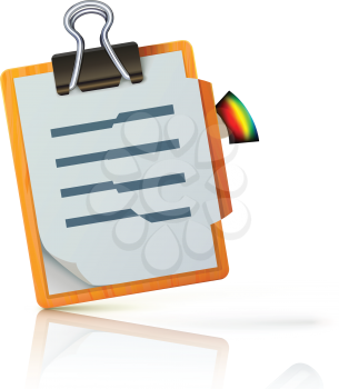 Royalty Free Clipart Image of a Clipboard 