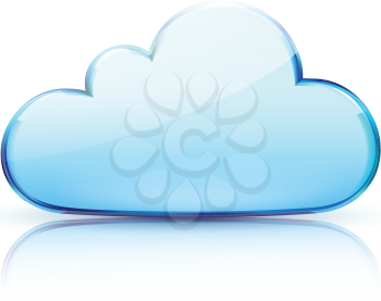 Royalty Free Clipart Image of a Cloud Icon