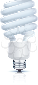 Royalty Free Clipart Image of a Fluorescent Light Bulb