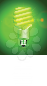 Royalty Free Clipart Image of a Fluorescent Light Bulb