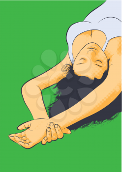 Royalty Free Clipart Image of a Woman Relaxing