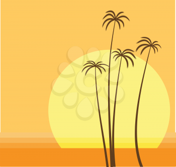 Royalty Free Clipart Image of Palm Trees 