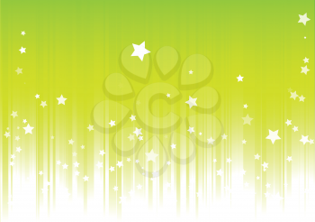 Royalty Free Clipart Image of a Green Starry Background