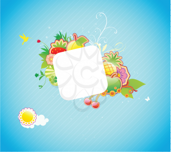 Royalty Free Clipart Image of a Funky Frame