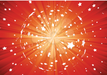 Royalty Free Clipart Image of a Star Burst Background