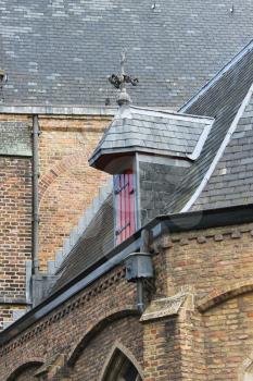 The roof of the old church. Delft. Netherlands