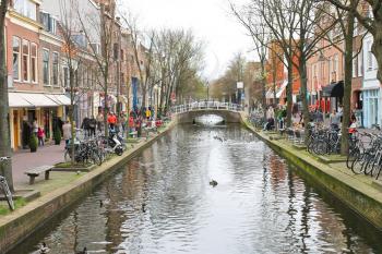 Canal  in Delft, Holland 