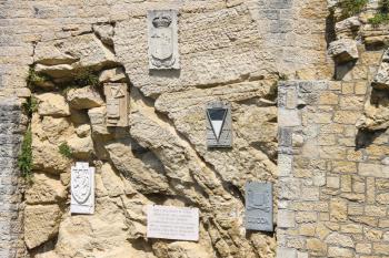 SAN MARINO. SAN MARINO REPUBLIC - AUGUST 08, 2014: Cava dei Balestrieri - quarry crossbowmen in San Marino. The Republic of San Marino