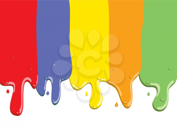Royalty Free Clipart Image of a Paint Stripes with Drops Background