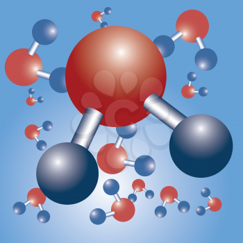 Royalty Free Clipart Image of a Chemical Science Structure