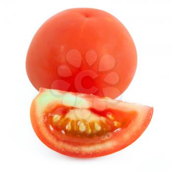 Royalty Free Clipart Image of a Fresh Cut Tomato