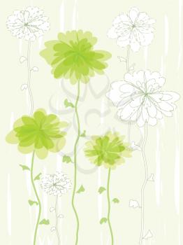 Royalty Free Photo of a Green Flower Abstract