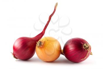 Royalty Free Photo of Red and Yellow Onions