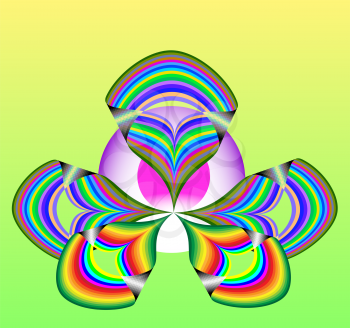 Abstract rainbow Blossom - vector illustration