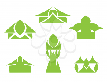 Set of abstract building silhouettes. EPS vector file.
