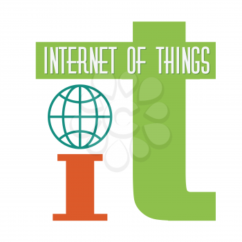Internet of things web icon vector illustration.