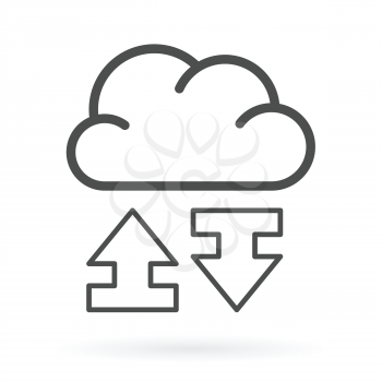 Data exchange service cloud computing icon vector illustration.