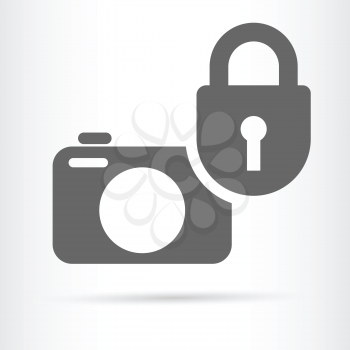 digital camera image security storage icon vector illustration