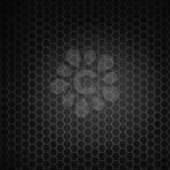 hexagon black grill background vector illustration