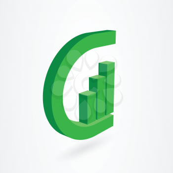 g letter design icon as green environment investment vector illustration