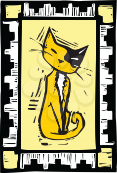 Royalty Free Clipart Image of a Picture of a Cat