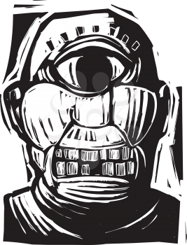Royalty Free Clipart Image of a Cyclops