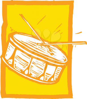Royalty Free Clipart Image of a Snare Drum