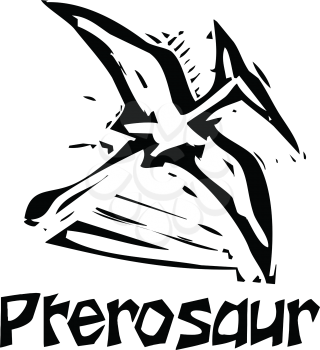Royalty Free Clipart Image of a Pterosaur Dinosaur