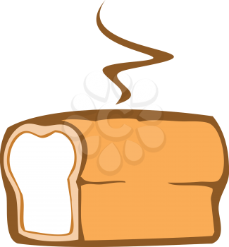 Royalty Free Clipart Image of a Loaf of Bread
